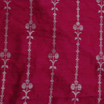 Magenta Organza Embroidery Saree With Scallop Border