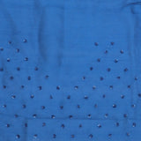 Navy Blue Organza Embroidery Saree With Sequins Border