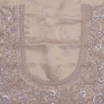 Soft Yellow Tissue Organza Embroidery Saree With Scallop Border