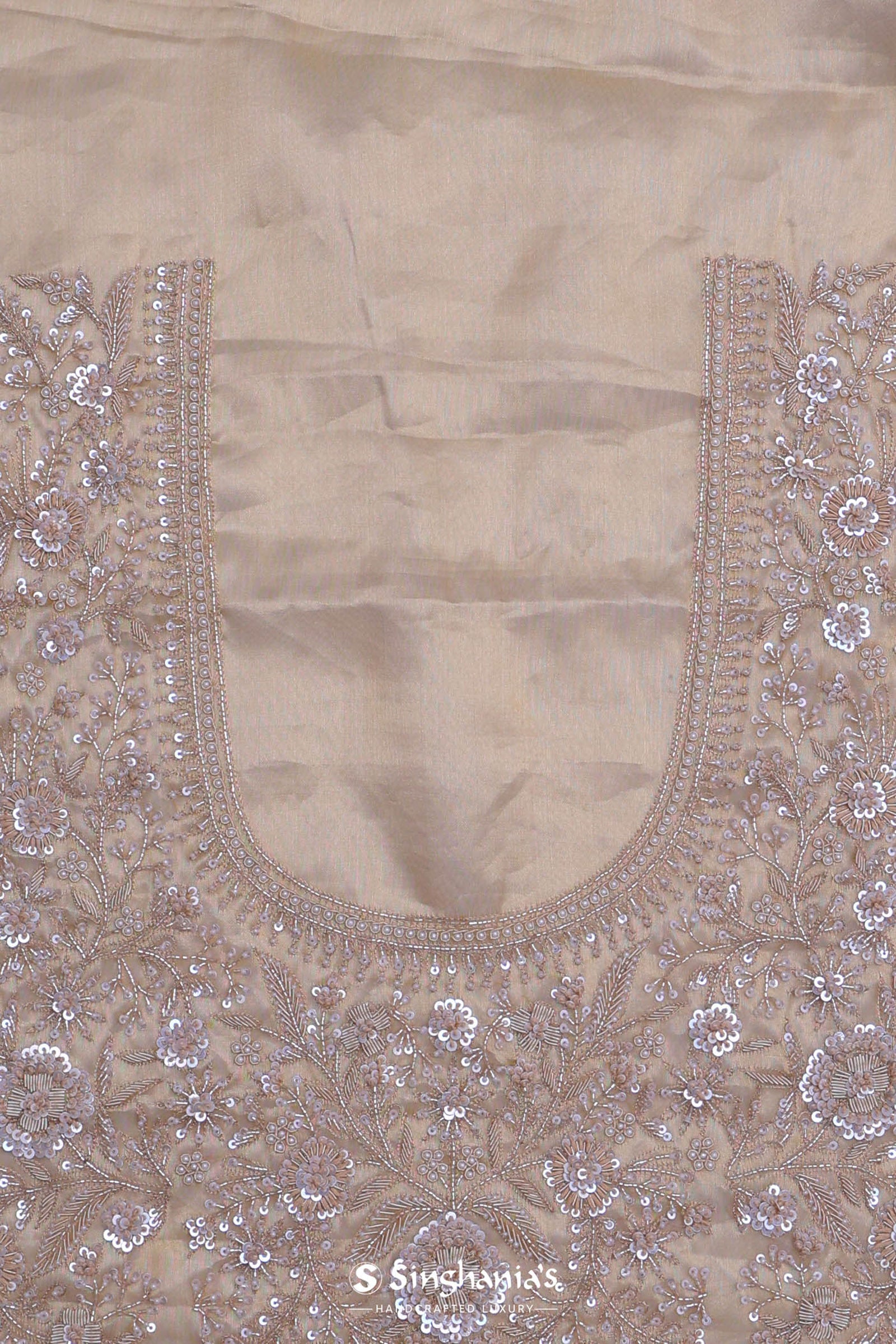 Soft Yellow Tissue Organza Embroidery Saree With Scallop Border