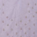 Peach Tissue Organza Embroidery Saree With Scallop Border