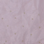 Soft Salmon Pink Organza Saree Embroidery With Scallop Border
