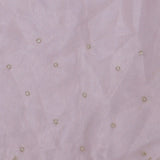 Soft Salmon Pink Organza Saree Embroidery With Scallop Border