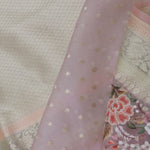 Soft Lemonade Pink Organza Embroidery Saree With Banarasi Border