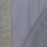 Soft Lemonade Pink Organza Embroidery Saree With Banarasi Border