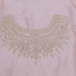 Soft Peach Tissue Organza Embroidery Saree With Scallop Border