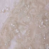 Bone White Tissue Organza Saree With Embroidery Border