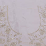 Bone White Tissue Organza Saree With Embroidery Border