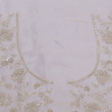 Bone White Tissue Organza Saree With Embroidery Border