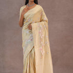 Soft Beige Soft Kanchi Silk Saree With Floral Butti