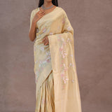 Soft Beige Soft Kanchi Silk Saree With Floral Butti