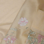 Soft Beige Soft Kanchi Silk Saree With Floral Butti