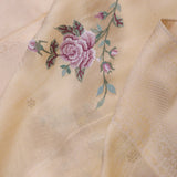 Soft Beige Soft Kanchi Silk Saree With Petit Point Buttis