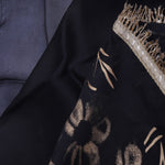 Black Organza Saree With Foil Print