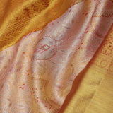Soft Pink Kanjivaram Tissue Saree With Contrast Red Border