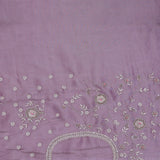 Purple Heart Tissue Saree With Scallop Border