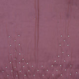 Raspberry Glace Pink Organza Tissue Saree With Scallop Border