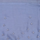 Waikara Gray Organza Tissue Saree With Scallop Border