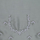 Antique Jade Organza Tissue Saree With Fancy Border