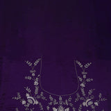 Dark Purple Satin Crepe Saree With Fancy Border