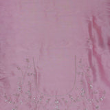 Opera Mauve Pink Georgette Tissue Saree With Scallop Border