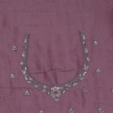 Muted Rose Pink Tissue Saree With Cutdana Work
