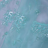 Moonstone Blue Organza Tissue Saree With Embroidery Work