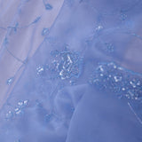 Pastel Blue Organza Saree With Sequin Work