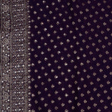 Valentino Purple Georgette Banarasi Saree With Jaal