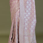 Lilac Banarasi Georgette Embroidery Saree