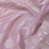 Lilac Banarasi Georgette Embroidery Saree