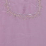 Lilac Banarasi Georgette Embroidery Saree