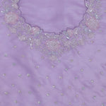 Lilac Tissue Organza Embroidery Saree