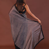 Grey Organza Saree With Embroidery Work