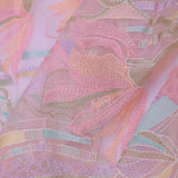 Light Pink Soft Organza Embroidery Saree With Multicolour Thread Work