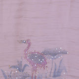 Pastel Lilac Organza Saree With Scallop Border