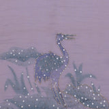 Lilac Organza Saree With Scallop Border