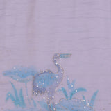 Lilac Organza Saree With Scallop Border