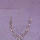 Dusty Lavender Organza Tissue Saree With Scallop Border