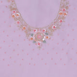 Rose Pink Organza Embroidery Saree With Scallop Border