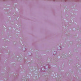Pink Tissue Embroidery Saree With Scallop Border