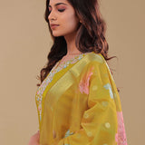 Yellow Ochre Chanderi Kurta Set