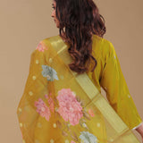 Yellow Ochre Chanderi Kurta Set