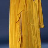 Golden Poppy Yellow Chinon Crepe Indo-Western Set
