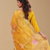 Golden Yellow Silk Kurta Set
