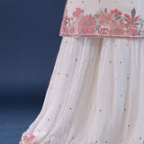 White Georgette Straight Cut Suit Set