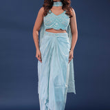 Bluebell Tissue Indo-Western Set