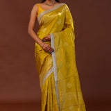 Golden Yellow Banarasi Silk