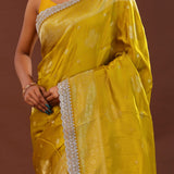 Golden Yellow Banarasi Silk