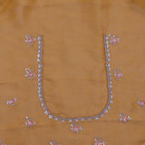 Goldenrod Yellow Tissue Saree With Scallop Border